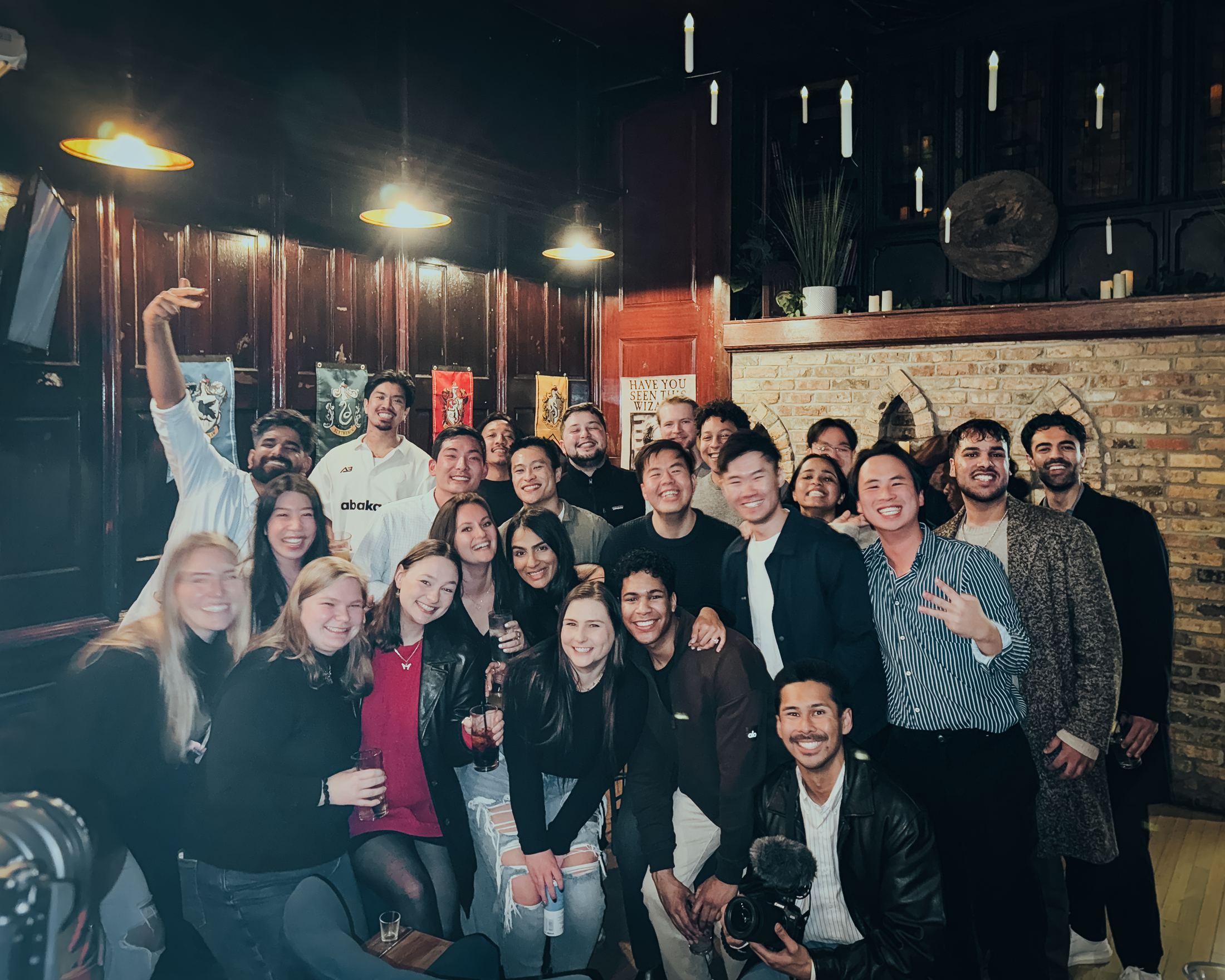 the whole room squeezed into one film frame at a 3rd Space Social experience